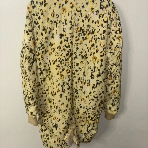 Obey Women's Republique Yellow and Black Animal Print Bomber Jacket - Picture 3 of 8